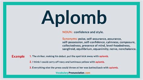 aplomb pronunciation|aplomb definition pronunciation.